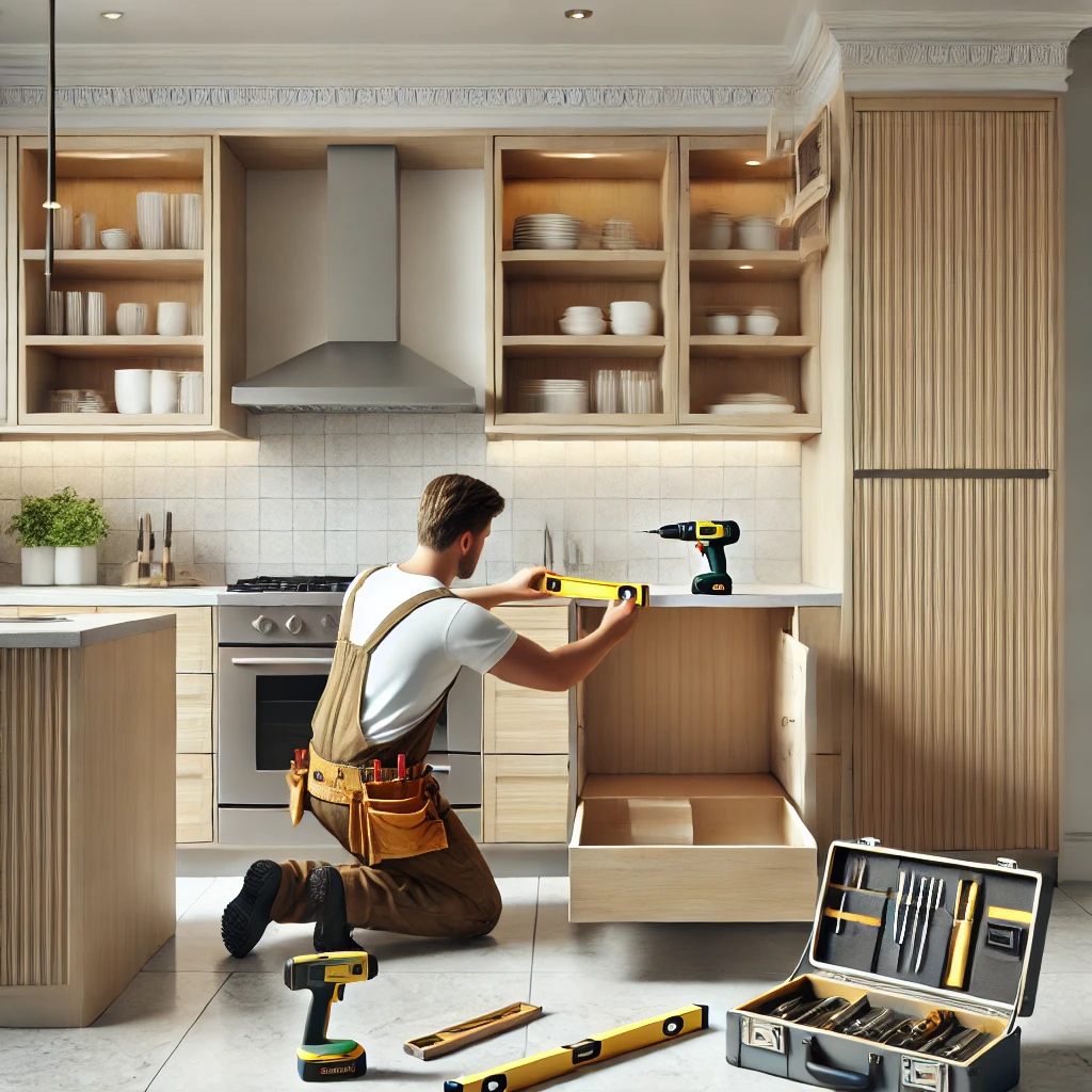 Installation of Kitchen Cabinets